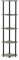 Furinno Eckregal mit 5 Ebenen, Holz, Eiche Grau/Schwarz, 29.46 x 29.46 x 146.56 cm