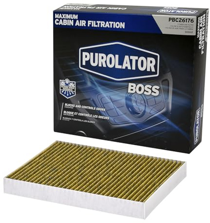 Purolator PBC26176 PurolatorBOSS Automotive Cabin Air Filter with Activated Carbon, Car & Truck Passenger Compartment OEM Filter Replacement for Dodge Charger & Challanger, and more