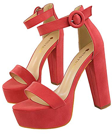 Donna Scarpe Tacco Alto Signora Classico Punta Aperta Sandali High Heels Alto Lavoro Festa Elegante Scarpe de Moda Tacco Taglia 13CM Piattaforma