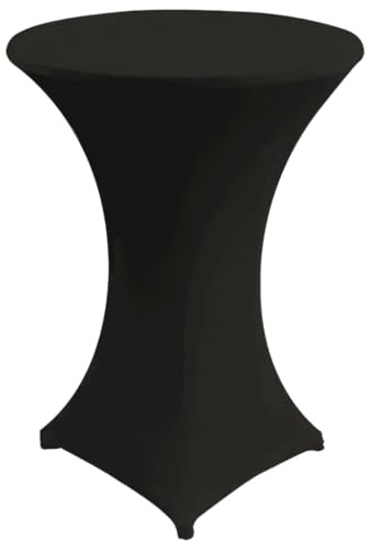 Gastro Uzal Hussen für Stehtische und Bistrotische Stretch Stehtischhussen Größen (Schwarz, Ø 70-72 cm)