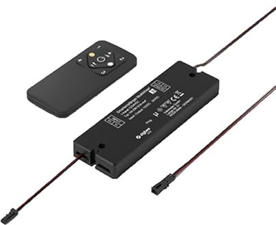HALEMEIER 1-Kanal Funk-Schalter/Dimmer S-Mitter Basic MultiWhite² Smart, Schwarz, TRIAC, Druckknopf, Automatik