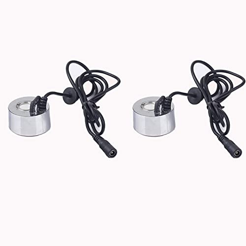 FASTROHY 2Pcs 24V Mist Foggers Mini Ultrasonic Mist Maker Fogger Air Humidifier for Water Fountain Pond Atomizer Silver
