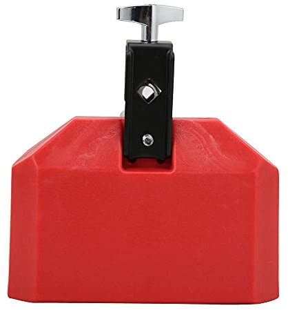 Campana de Vaca de Plástico, Cencerro Respetuoso con el Medio Ambiente Campanas de Vaca ROJAS Aspecto Hermoso para la Boda para el Juego de Batería Kit de Percusión(Pez de madera rojo)