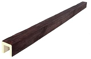 VIGA IMITACION MADERA DECORATIVA DE POLIURETANO 10CM DE ANCHO X 10CM DE ALTO X 2 metros DE LARGO (Nogal oscuro)