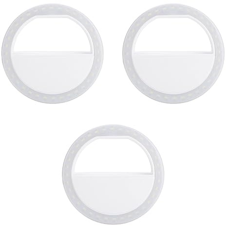 Hemobllo 3pcs Ring Light for Phone Selfie Flash Led Photography Ring Light Camera Modes for Low Conditions