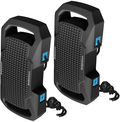 VIVOHOME EVA Boat Fenders 2 Pack for Docking, Boat Bumpers with Nylon Rope, and Fixed Lock Fit for Yachts, Sailing Dinghies, Bass Boats, Black