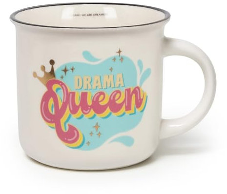 Legami - Tazza Cuppuccino in Porcellana New Bone China, Tazza da Colazione, Mug Caffè Thé Lavabile in Lavastoviglie, Diametro 10 cm, Capacità 350 ml, Tema Drama Queen