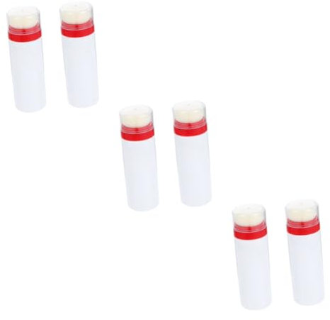 TOYANDONA 6 Stk Puderquaste Körper Baby-Talkumpuderflasche Reisezubehör praktische Talkumpuderflasche Vorratsflasche für Pulver Haushalt Puffs Abstauben loses Pulver reisen Talkum Puder Weiß