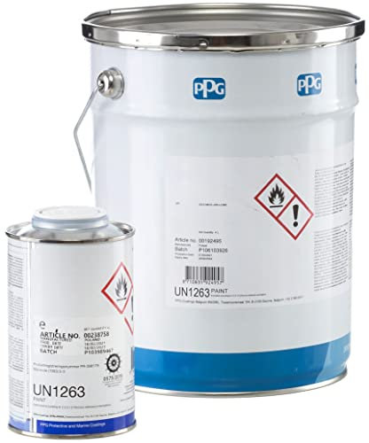 PPG Sigma Coatings Sigmadur 520 2K Marine Paint Polyurethane High Resistance, Universal, RAL colors for Boats, Yachts, Tiles, for Baths, Shower Trays (Dark Green (6012), 20 Liters (232m2))