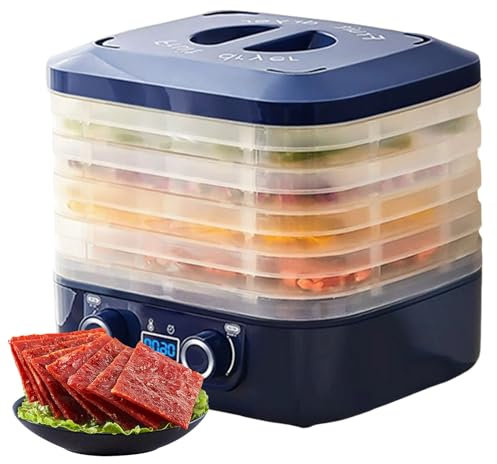 Essiccatore For Frutta Intelligente Da 158ºF Disidratatore For Alimenti Termostatico A Lunga Durata Da 160 W 48 Ore Asciugatrice For Snack For Animali Domestici Disidratata Con Carne Frutta E Verdura