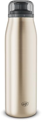 alfi ISO BOTTLE 500ml, gold champagner, Isoliertrinkflasche aus Edelstahl, absolut dichter Drehverschluss, hält 12 Stunden heiß, 24 Stunden kalt, Trinkflasche für Kohlensäure, BPA-frei