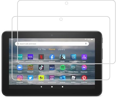 HYGMOCC Design per Amazon Kindle Fire 7 Tablet 7 pollici, (versione 2022-12a generazione) Pellicola salvaschermo in vetro temperato, antigraffio, senza bolle, alta definizione (confezione da 2)