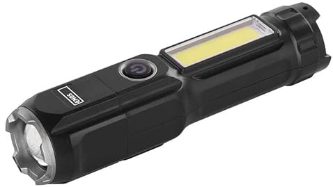 EMOS Lampe de poche LED rechargeable pour l'extérieur, focalisable, flux lumineux 150 lumens, portée d'éclairage 150 m, batterie 1200 mAh 4,5 heures d'utilisation, étanchéité IP44, câble de charge USB