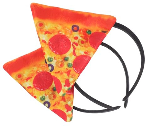 WRITWAA 2piezas Headband De Pizza Divertido y Para Halloween y Navidad Accesorios De Disfraz Para Adultos y Niño Niña Decoraciones Temáticas De Fiesta Italiana Para Fiestas y