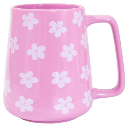 Ceraozmus 24 oz Large Ceramic Coffee Mug with Big Handle, Handmade Kiln Glazed Large Coffee Mug Tea Cup, Novelty Mug，Unique Uneven Surface for Office and Home，Microwave and Dishwasher Safe (Purple)