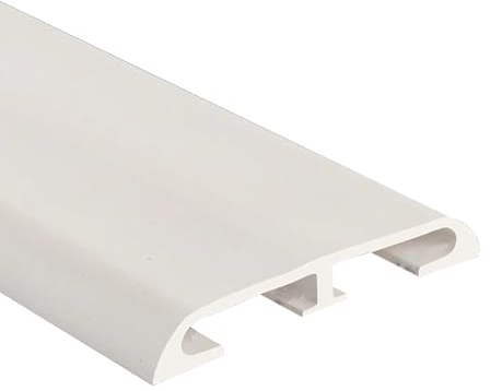YZWZZXC Passacavi Pavimento in ​​PVC Morbido, Canalina Passacavi Calpestabile, Doppio Canale, Resistente alla Pressione, Resistente all'Usura e Tagliabile, per Casa, Ufficio(White)