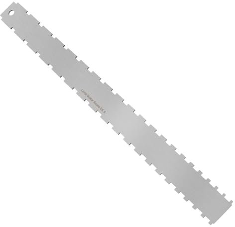 MICFENY Gitarrenhals, gekerbtes gerades Lineal, Saitenhöhe, gekerbt, Radius-Messgerät, Gitarrenbauer, Messwerkzeug