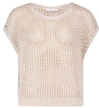 Betty & Co Damen Strickpullunder mit Effektgarn 46, Grau