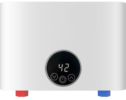 Electric Tankless Instantaneous Water Heater 5500W Tankless Streamline Water Heater, 220V Point-of-Use with Digital Display, Under/Above Sink On-Demand Hot Water