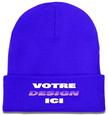 Beanie Tricoté Personnalisable pour Hommes & Femmes – Bonnet d’Hiver avec Texte, Photo, Image ou Logo – Créez Votre Beanie Chaud – Idéal pour l’Hiver et Le Quotidien – Cadeau Unisexe