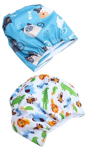 HEMOTON Data [ Pantaloni Per Pannolini Lavabili Antiperdita Per Ragazzo Ragazza, Mutandine Da Allenamento Traspirante, Set 2 Pezzi Per Ragazzo Ragazza Vestibilità Confortevole e Materiale Sicuro