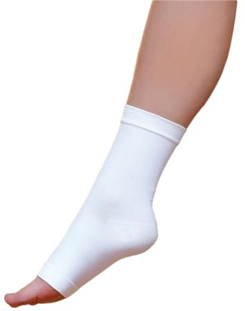 Teratex Cavigliera Made in Italy SportUnisex in Cotone con Sostegno Medio, Ideale per Tendiniti e Recupero Post-Traumatico - Bianco - 1 Pezzo, TG M