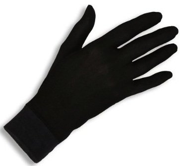 Jasmine Silk Guanti Pura Seta Fodera Termica Guanto Interno Guanti Sci, Nero (Small)