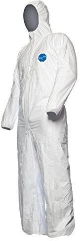 DuPont Tyvek 500 Xpert | Chemical Protective Clothing with Hood, Category III, Type 5-B and 6-B | Robust yet Lightweight | White | Size XL