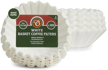 EDESIA ESPRESS - Pack de 400 filtros de papel para café - Tipo cesta - De 4 a 10 tazas - 75/180 mm