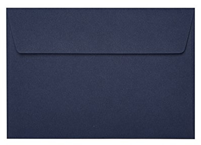 Paper24 je 25 B6 Umschläge Kuverts mit Haftstreifen 125x176 mm Dunkelblau
