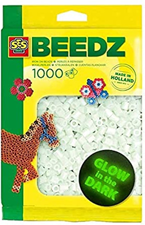 SES Creative Iron On Beads, Glow In The Dark, 1000-Pack