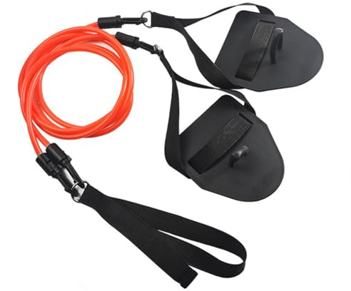 Quystetes Entrenador de Natación Profesional con Cuerda de Resistencia, de Mano para Niños y Adultos, Entrenamiento de Simulación de Natación Libre de 13.6 Kg.
