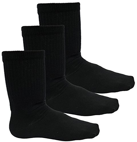 DIABETIC EXTRA Wide Non Elastic Socks for Swollen Legs and Diabetics Pack of 3 Pairs UK size 6-11 Honeycomb Top Designed for Wide and Problematic feet Medical Graded Black