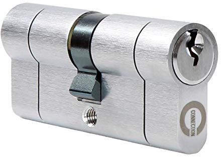 Anti-Snap Euro Door Lock Cylinder-Satin Chrome Surface (35/35(70mm), Satin Chrome)