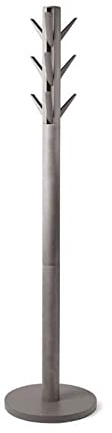 Umbra Flapper Coat Rack With 9 Flip-Down Hooks, Clothing Hanger, Umbrella Holder, and Hat Organizer, Great for Entryway, Black/Walnut