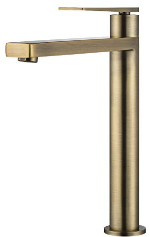 StoneArt Waschtischarmatur Wasserhahn Bad Einhebel-Mischbatterie Badarmatur Waschbecken Badezimmer Leeo 971224 gold, 29cm, matt