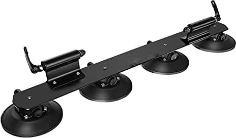 Cross Bar Suction Cup Bike Rack For Car Roof Top Sucker Quick Release Aluminium Alloy Bike Carrier With Sucker For 2 Bikes Carrier Rails