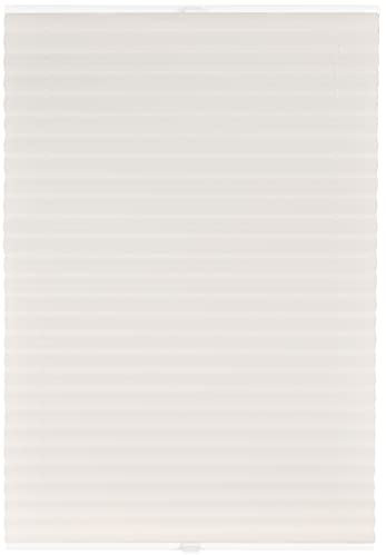 ondeco Plissee auf Maß Metallic für alle Fenster innen, Montage in Glasleiste Spannschuh, Sonnenschutz-Rollo lichtschutz und Blickdicht Weiß B: 30-40 cm, H: 151-200 cm