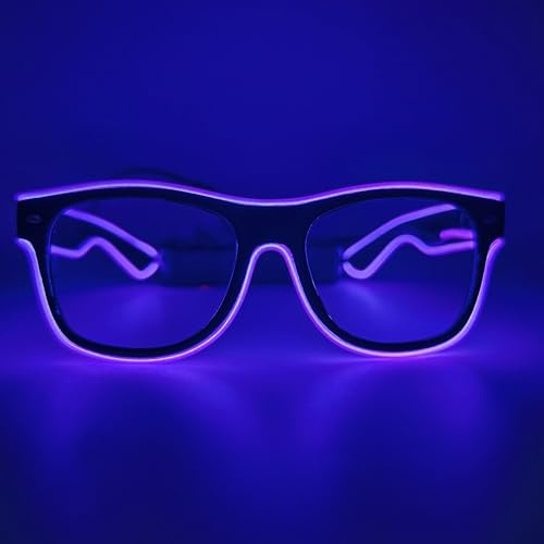 NIWWIN LED glasses, cyberpunk LED glasses, flexible wire neon glasses, flashing LED sunglasses costumes for cosplay, bar, club, party glasses, gift, party gadgets, EDM, Halloween