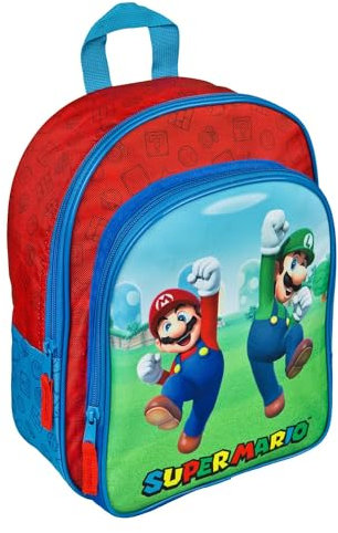 Undercover - Kinderrucksack Super Mario - mit Fronttasche - für Kindergarten, Freizeit und Reisen - langlebig und praktisch - für Kinder ab 4 Jahren