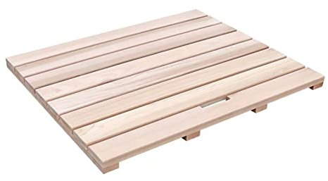 Duschmatte aus Holz, rutschfeste Badematte, natürliche Duschmatte, mit rutschfesten Gummifüßen, Bambus-Badematte, Badematte, Lattenrost, für Dusche und Badewanne (80 x 50 cm/31 x 20 Zoll) (110 x 70