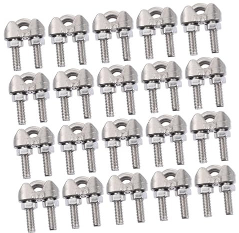 VILLFUL 20pezzi Clip Per Inossidabile Serracavo Per Fissaggio e Facile Installare e Riutilizzabile Per Industriale e