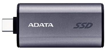 ADATA SC750 1000GB - Up to 1000 MB/s- HighSpeed USB 3.2 Gen 2 USB-C External Portable SSD Black Titanium (SC750-1000G-CCBK)