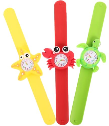VALICLUD 3 Pz dei bambini watch guardare orologio da polso digitale per bambini reloj para niños orologi da dei cartoni animati orologi per animali marini plastica