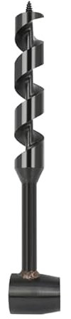 1 Stück schwarze spiralförmige geriffelte Schlangenbohrer-Verlängerung for Outdoor-Survival und Zimmerei 517A(25mm)