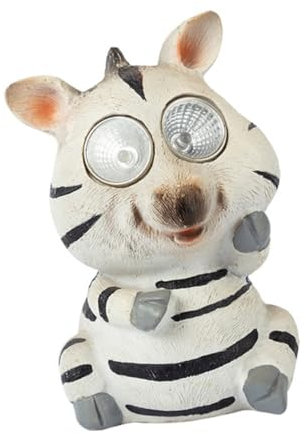 BESPORTBLE Solar Zebra Statue Gartenleuchte Solar Energiesparend Resin Gartendeko Außen Dekorative Lampe Für Rasen Balkon Außenbereich