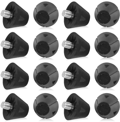CIGTSICO 16 Stück Schraubstollen für Fussballschuhe, Fußballschuh Ersatzspikes, M5 Gewinde Anti-Rutsch Design, Fußballschuh-Stollen für Fussballschuhe Herren und Damen aus, Wettkämpfe