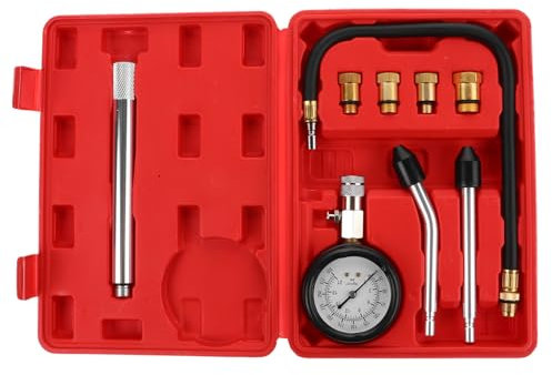 HAWILLOSCH Probador De Compresión De Cilindros Para Automóviles y Motocicletas Manómetro De Doble Propósito Para Reparaciones De Motor