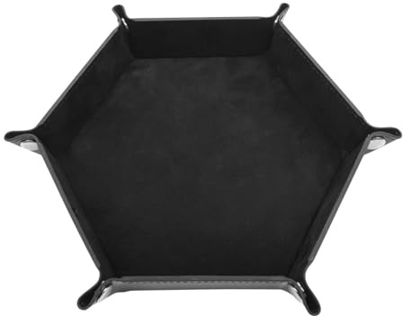 Würfelbox - Würfelbretter, Hexagon PU Leder Kohlenhydrathalter, Würfelrollenmatte Aufbewahrungsbox | Aufbewahrungsbox für Brettspiele | Würfel für Freunde