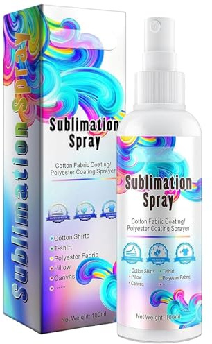 Sublimation Coating Spray, Sublimationsspray, 100 ml Sublimationsbeschichtung, Sublimationsspray Für Baumwolle T-Shirt Segeltuch Handtasche, Schnell Trocknende Super-Haftung Hochglanz